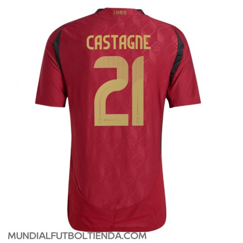 Camiseta Bélgica Timothy Castagne #21 Primera Equipación Replica Eurocopa 2024 mangas cortas